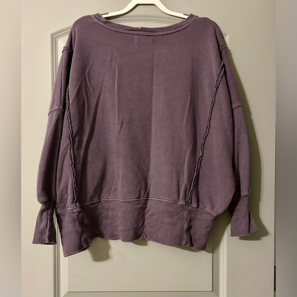 Free People Lavender Oversized Crew Neck Sweater - Picture 4 of 4